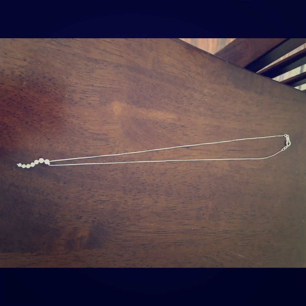 14k White Gold Necklace- Diamond Pendant